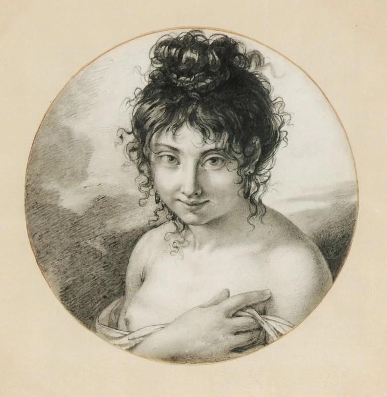 Studio di giovane donna con seno nudo - Arles ; musée Réattu